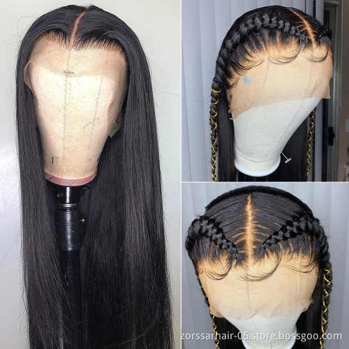 Vendor Stock 13X6 Hd Transparent Swiss Lace Wigs Human Hair Lace Front Glueless Brazilian 100% Virgin Natural Human Hair Wigs